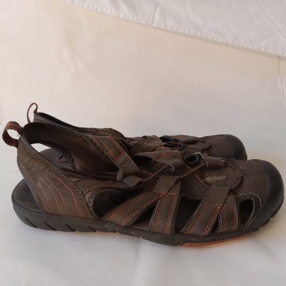 Ozark Trail Men's Brown Close Toe Sandals Adjustable Cross Strap Sz US 10 - Picture 6 of 13
